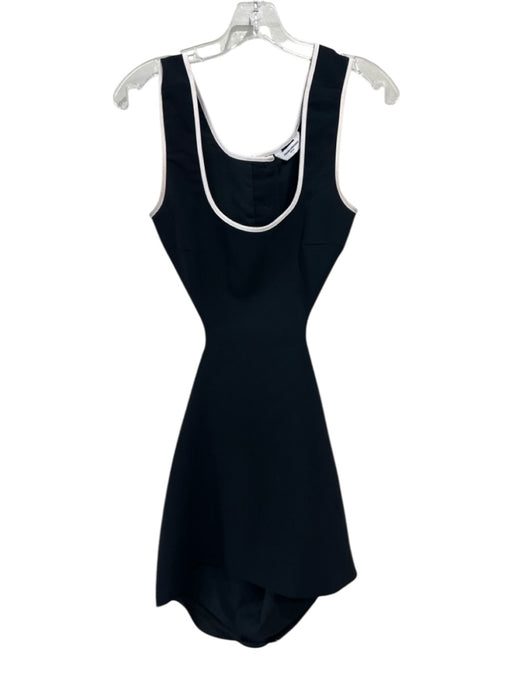 Amanda Uprichard Size S Black & White Polyester Sleeveless Side Cut Outs Dress Black & White / S