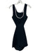 Amanda Uprichard Size S Black & White Polyester Sleeveless Side Cut Outs Dress Black & White / S