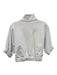 Emily McCarthy Size XS White Rayon & Nylon Short Puff Sleeve Elastic Waist Top White / XS