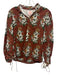 Victoria Dunn Size XS Brown, Green, White & Gray Cotton Long puff sleeve Top Brown, Green, White & Gray / XS