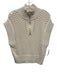 Varley Size XS Cream Cotton Sleeveless Loose Knit Side Zip Sweater Cream / XS
