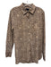 Lysse Size S Brown & Pink Nylon & Elastane Long Sleeve Animal Print Buttons Top Brown & Pink / S