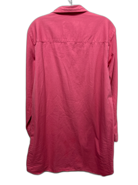 Frank & Eileen Size M Rose Pink Cotton Collared Long Sleeve Button Front Dress Rose Pink / M