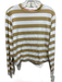 AYR Size M Beige & White Pima Cotton Striped Long Sleeve T Shirt Top Beige & White / M
