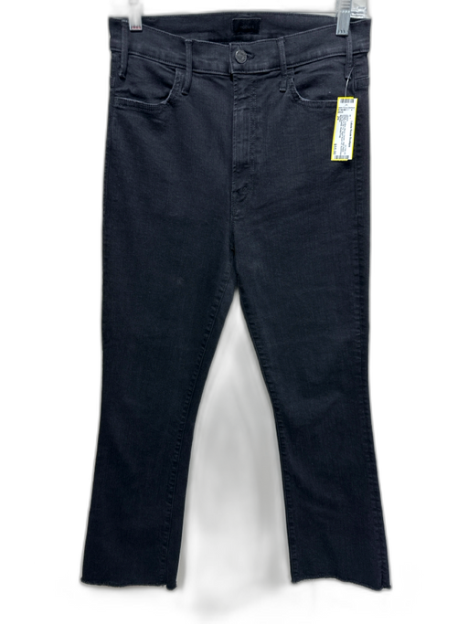 Mother Size 29 Black Cotton Blend Denim High Waist Button & Zip Fly Jeans Black / 29
