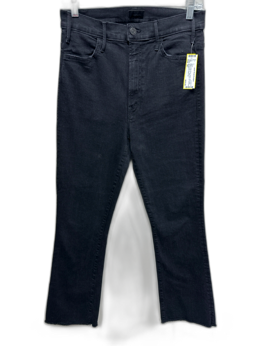 Mother Size 29 Black Cotton Blend Denim High Waist Button & Zip Fly Jeans Black / 29
