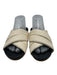 Beek Shoe Size 9 Cream White & Black Leather Upper Criss Cross Slide Sandals Cream White & Black / 9