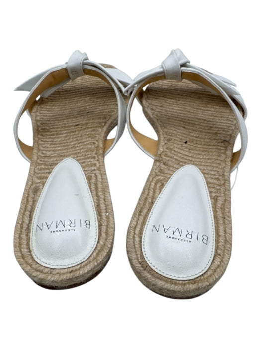 Alexandre Birman Shoe Size 40 White & Beige Leather Upper Knot Detail Sandals White & Beige / 40