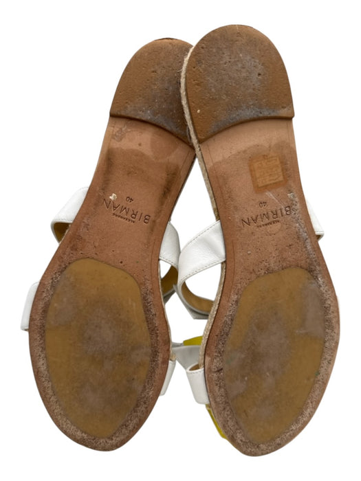Alexandre Birman Shoe Size 40 White & Beige Leather Upper Knot Detail Sandals White & Beige / 40