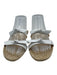 Alexandre Birman Shoe Size 40 White & Beige Leather Upper Knot Detail Sandals White & Beige / 40