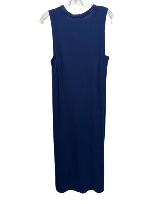 Rag & Bone Size S Navy Blue Modal Blend V Neck Sleeveless Midi Dress Navy Blue / S