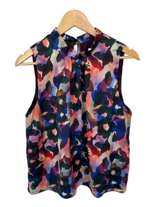 Willa Story Size L Multi Polyester Sleeveless Abstract Mock Neck Top Multi / L