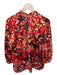 Willa Story Size M Orange & Brown Polyester Long Balloon Sleeve Abstract Top Orange & Brown / M