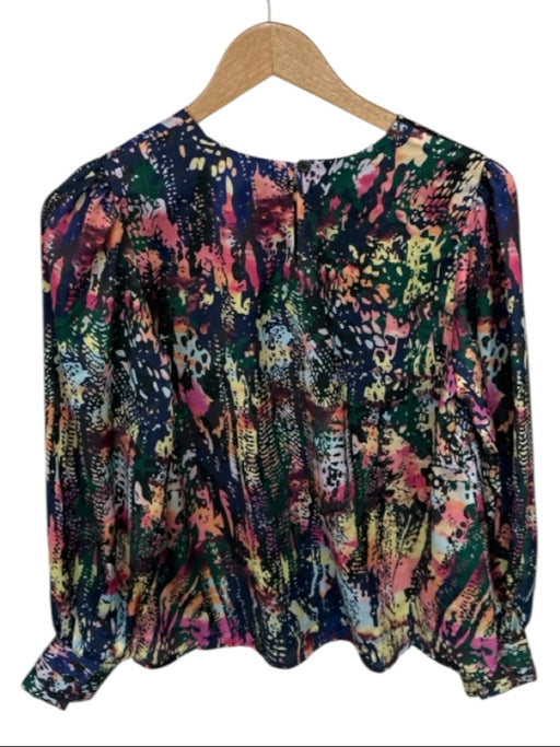 Willa Story Size S Multi Polyester Long Balloon Sleeve Abstract Back button Top Multi / S