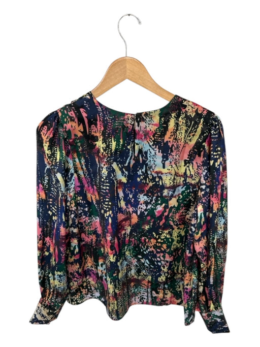 Willa Story Size M Multi Polyester Long Balloon Sleeve Abstract Back button Top Multi / M