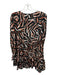 Willa Story Size M Black & Orange Polyester Long Balloon Sleeve Dress Black & Orange / M