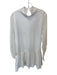 KLEID Size M White Cotton Mock Neck Long Sleeve Drop Waist Dress White / M