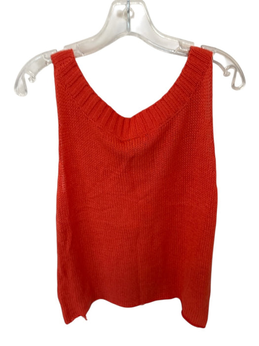 Wooden Ships Size M/L Orange Cotton Blend Sleeveless Knit Top Orange / M/L