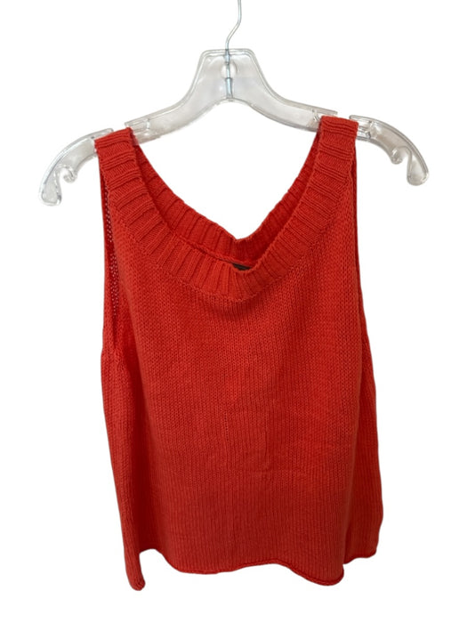 Wooden Ships Size M/L Orange Cotton Blend Sleeveless Knit Top Orange / M/L
