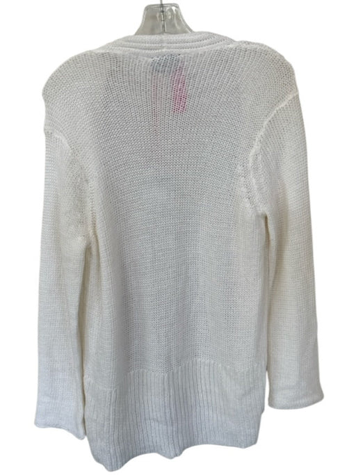 Wooden Ships Size M/L Ivory Cotton Blend Loose Knit Open Front Sweater Ivory / M/L