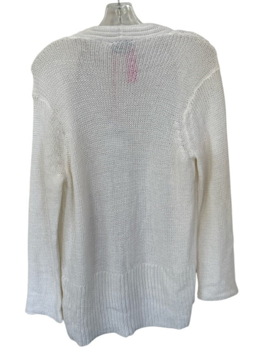 Wooden Ships Size M/L Ivory Cotton Blend Loose Knit Open Front Sweater Ivory / M/L