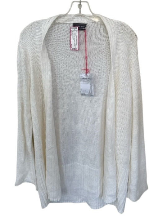Wooden Ships Size M/L Ivory Cotton Blend Loose Knit Open Front Sweater Ivory / M/L