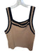 Trina Turk Size XS Tan & black Cotton Blend Sleeveless Crochet Detail Top Tan & black / XS