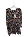Willa Story Size L Black & Tan Polyester Long Sleeve Tiger Stripe Back Zip Dress Black & Tan / L