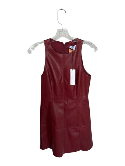 Willa Story Size XS Deep Red Vegan Leather Sleeveless Back Zip Dress Deep Red / XS