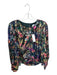 Willa Story Size L Green & Multi Polyester Long Balloon Sleeve Abstract Top Green & Multi / L