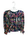 Willa Story Size S Green & Multi Polyester Long Balloon Sleeve Abstract Top Green & Multi / S