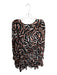 Willa Story Size M Black & Tan Polyester Long Sleeve Tiger Stripe Back Zip Dress Black & Tan / M