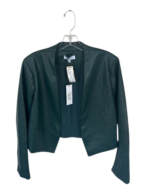 Willa Story Size S Teal Green Vegan Leather Long Sleeve Open Front Jacket Teal Green / S