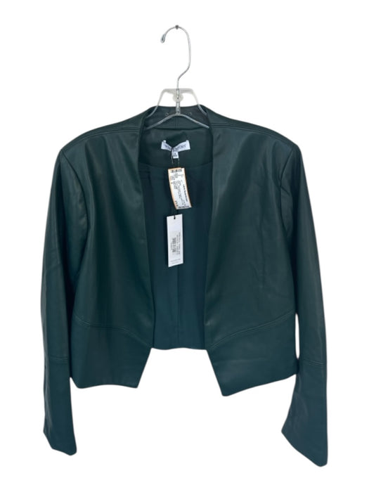 Willa Story Size S Teal Green Vegan Leather Long Sleeve Open Front Jacket Teal Green / S