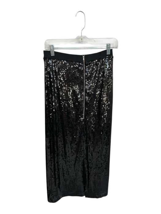 Olivia by Livro Size S Black Sequin High Waist Back Zip Maxi Skirt Black / S