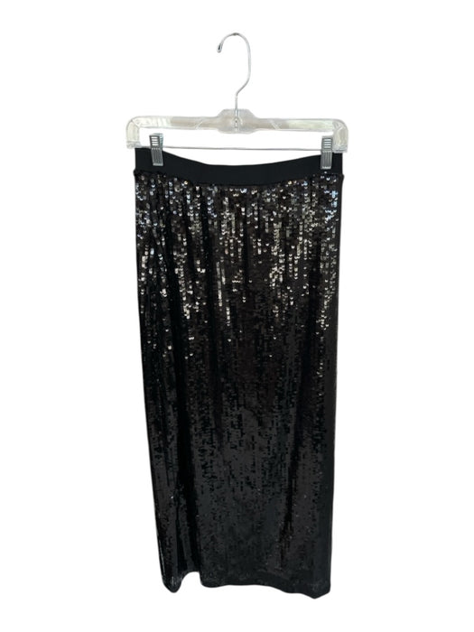 Olivia by Livro Size S Black Sequin High Waist Back Zip Maxi Skirt Black / S