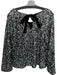 Olivia by Livro Size S Silver & Black Sequin Long Balloon Sleeve Back Tie Top Silver & Black / S