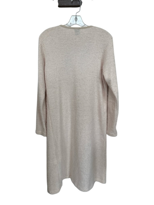 Flynn The Collection Size S Cream Polyester Long Sleeve Fuzzy Open Front Sweater Cream / S
