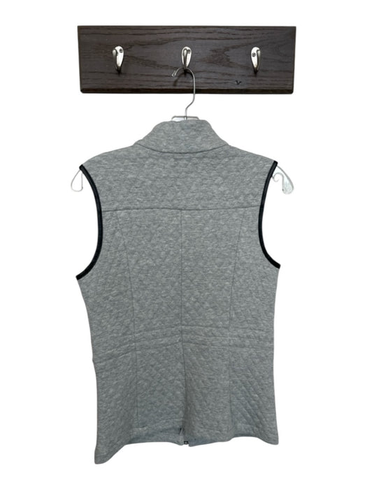 Flynn The Collection Size XS Gray & Black Polyester Quilted Full Zip Vest Gray & Black / XS