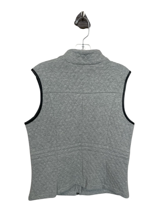 Flynn The Collection Size M Gray & Black Polyester Quilted Full Zip Vest Gray & Black / M