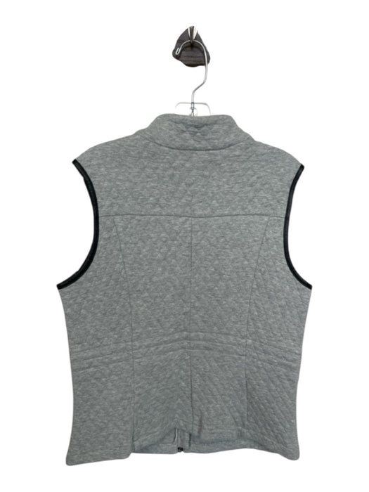 Flynn The Collection Size M Gray & Black Polyester Quilted Full Zip Vest Gray & Black / M