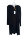 Flynn The Collection Size S Black Rayon Blend Long Sleeve Ribbed Long Sweater Black / S