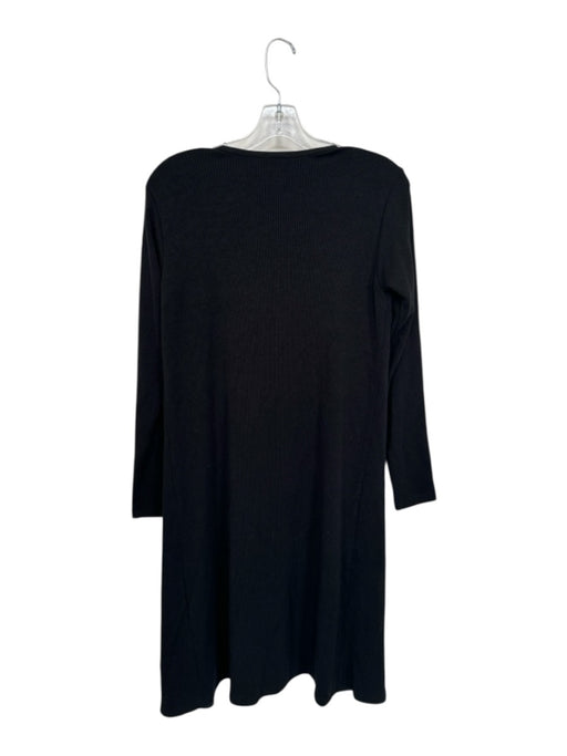 Flynn The Collection Size XS Black Rayon Blend Long Sleeve Ribbed Long Sweater Black / XS