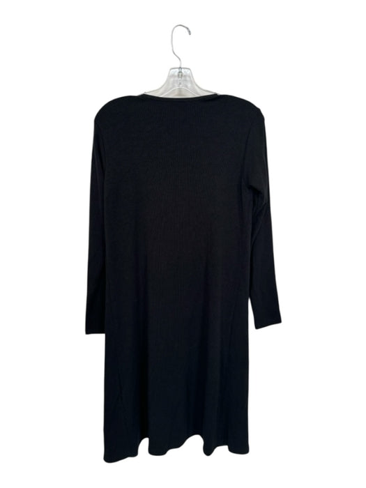 Flynn The Collection Size XS Black Rayon Blend Long Sleeve Ribbed Long Sweater Black / XS