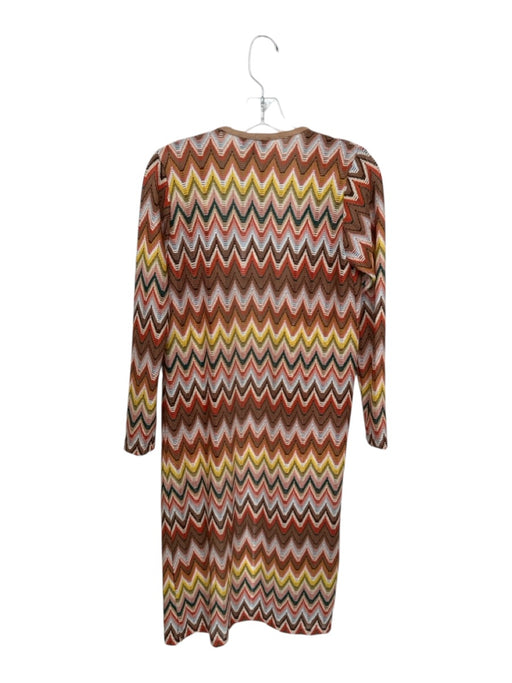 Willa Story Size XS Orange & Teal Print Polyester Blend Long Sleeve Sweater Orange & Teal Print / XS
