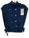 Veroalfie Size 2/M Navy & Purple Mohair Blend Sleeveless Cable Knit Sweater Navy & Purple / 2/M