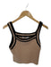 Trina Turk Size XS Tan & black Cotton Blend Sleeveless Knit Top Tan & black / XS