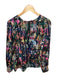 Willa Story Size L Green & Multi Polyester Long Sleeve Abstract Back button Top Green & Multi / L