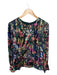 Willa Story Size L Green & Multi Polyester Long Sleeve Abstract Back button Top Green & Multi / L