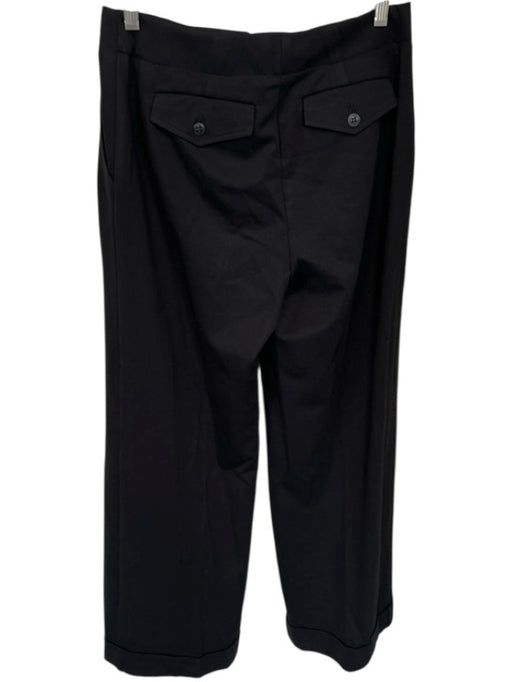 Trina Turk Size 4 Black Viscose Blend Wide Leg Trouser Pants Black / 4